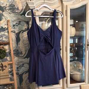 Younique navy blue Cut out Swim Dress Swimsuit 20W